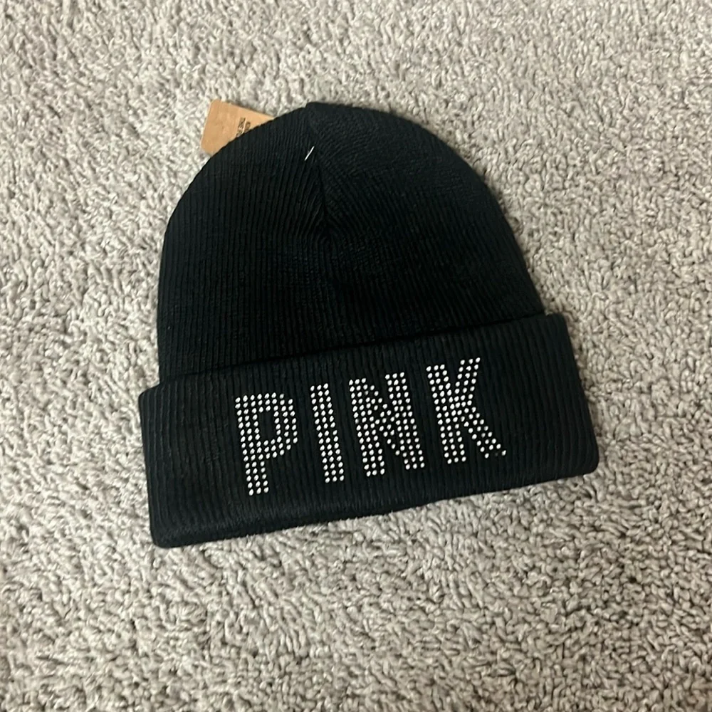 Pink Black Beanie - Picture 1 of 2